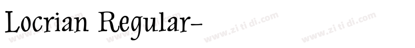 Locrian Regular字体转换